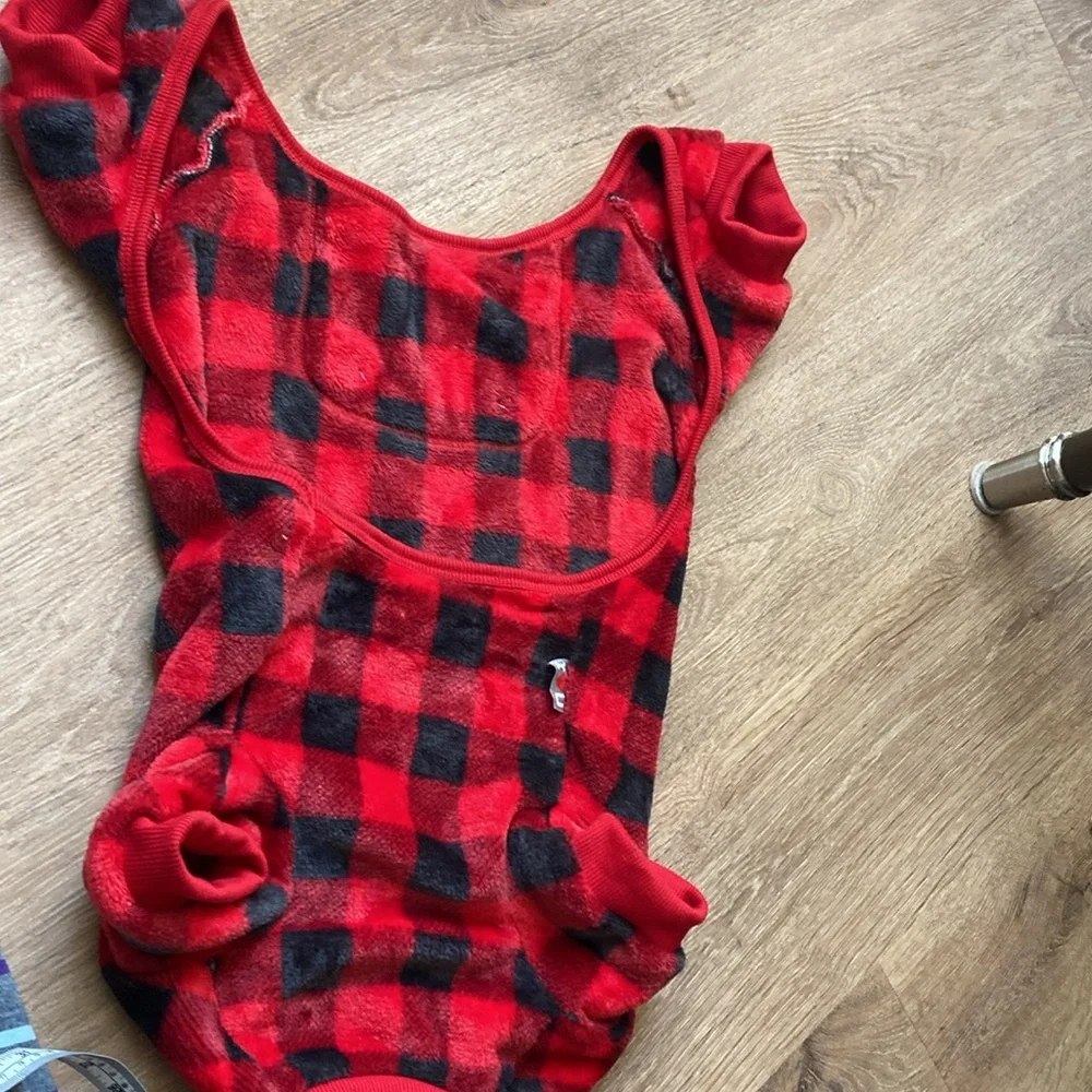 Dog onesie size medium soft  Christmas doggie outfitt